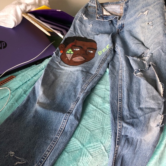 ✨🛍🎀Customized Rapper Jeans🎀🛍✨ - Picture 2 of 5